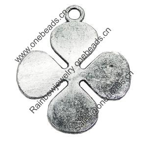 Pendant/Charm, Zinc Alloy Jewelry Findings, Lead-free, Leaf 28x30mm, Sold by Bag
