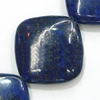 Gemstone beads, natural lapis(dyed), corner drilled square, 30x30mm, Sold by KG 