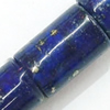 Gemstone beads, natural lapis(dyed), tube, 10x14mm, Sold by KG