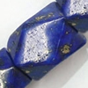 Gemstone beads, natural lapis(dyed), octagon, 13x18mm, Sold by KG 