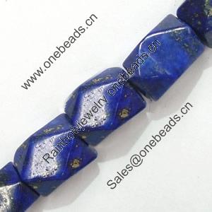 Gemstone beads, natural lapis(dyed), octagon, 13x18mm, Sold by KG 