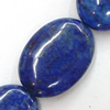 Gemstone beads, natural lapis(dyed), oval, 12x16mm, Sold by KG