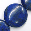 Gemstone beads, natural lapis(dyed), coin, 10x10mm, Sold by KG