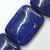 Gemstone beads, natural lapis(dyed), rectangle, 18x25mm, Sold by KG