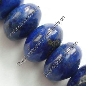 Gemstone beads, natural lapis(dyed), roundel, 9x5mm, Sold by KG