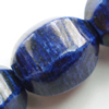 Gemstone beads, natural lapis(dyed), 6-faceted rice, 17x15mm, Sold by KG