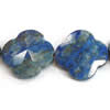 Gemstone beads, lapis, faceted flower, 7.5x25mm, Sold by KG