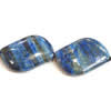 Gemstone beads, lapis, S-shape, 22x32mm, Sold by KG