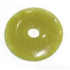 Gemstone pendant, lemon jade, donut, 60mm, Sold by PC