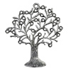 Pendant/Charm, Zinc Alloy Jewelry Findings, Lead-free, Tree 54x63mm, Sold by Bag