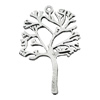 Pendant/Charm, Zinc Alloy Jewelry Findings, Lead-free, Tree 28x44mm, Sold by Bag