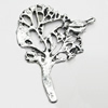 Pendant/Charm, Zinc Alloy Jewelry Findings, Lead-free, Tree 30x37mm, Sold by Bag
