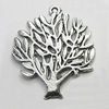 Pendant/Charm, Zinc Alloy Jewelry Findings, Lead-free, Tree 24x28mm, Sold by Bag