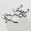 Pendant/Charm, Zinc Alloy Jewelry Findings, Lead-free, Branch 34x24mm, Sold by Bag
