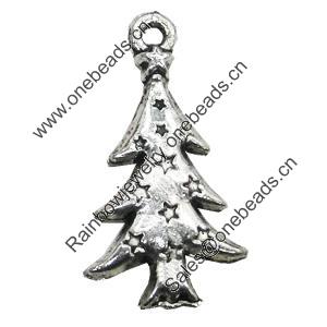 Pendant/Charm, Zinc Alloy Jewelry Findings, Lead-free, Tree 14x25mm, Sold by Bag