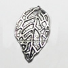 Pendant/Charm, Zinc Alloy Jewelry Findings, Lead-free, Leaf 10x16mm, Sold by Bag