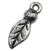 Pendant/Charm, Zinc Alloy Jewelry Findings, Lead-free, Leaf 6x20mm, Sold by Bag