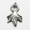 Pendant/Charm, Zinc Alloy Jewelry Findings, Lead-free, Leaf 7x11mm, Sold by Bag