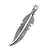 Pendant/Charm, Zinc Alloy Jewelry Findings, Lead-free, Leaf 6x27mm, Sold by Bag