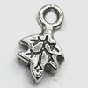 Pendant/Charm, Zinc Alloy Jewelry Findings, Lead-free, Leaf 7x12mm, Sold by Bag