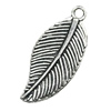Pendant/Charm, Zinc Alloy Jewelry Findings, Lead-free, Leaf 12x27mm, Sold by Bag