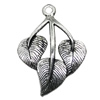Pendant/Charm, Zinc Alloy Jewelry Findings, Lead-free, Leaf 22x31mm, Sold by Bag