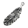 Pendant/Charm, Zinc Alloy Jewelry Findings, Lead-free, Leaf 10x33mm, Sold by Bag