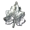 Pendant/Charm, Zinc Alloy Jewelry Findings, Lead-free, Leaf 24x29mm, Sold by Bag