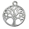 Pendant/Charm, Zinc Alloy Jewelry Findings, Lead-free, Flat Round 20mm, Sold by Bag