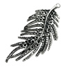 Pendant/Charm, Zinc Alloy Jewelry Findings, Lead-free, Leaf 26x56mm, Sold by Bag