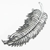 Pendant/Charm, Zinc Alloy Jewelry Findings, Lead-free, Leaf 30x81mm, Sold by Bag