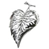 Pendant/Charm, Zinc Alloy Jewelry Findings, Lead-free, Leaf 50x76mm, Sold by Bag