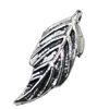 Pendant/Charm, Zinc Alloy Jewelry Findings, Lead-free, Leaf 9x23mm, Sold by Bag