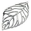 Pendant/Charm, Zinc Alloy Jewelry Findings, Lead-free, Leaf 50x93mm, Sold by Bag