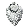 Zinc Alloy Pendant settings, Lead-free, Outside diameter:20x30mm, Interior diameter:10x9.5mm, Sold by Bag