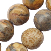Gemstone beads, leopard skin, round, 4mm, Sold per 16-inch Strand