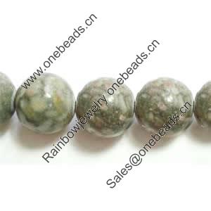 Gemstone beads, Chinese leopard skin, round, 12mm, Sold per 16-inch Strand