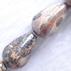 Gemstone beads, leopaed skin, teardrop, 8x12mm, Sold per 16-inch Strand