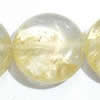 Gemstone beads, mahagony obsidian, coin, 16x16mm, Sold per 16-inch Strand