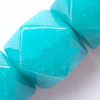 Gemstone beads, malai jade(dye), octagon, 13x14mm, Sold per 15-inch Strand