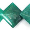 Gemstone beads, malai jade, corner drilled square, 10x10mm, Sold per 16-inch Strand 