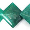 Gemstone beads, malai jade, corner drilled square, 16x16mm, Sold per 16-inch Strand 