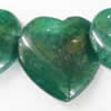 Gemstone beads, malai jade, heart, 18x18mm, Sold per 16-inch Strand 