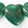 Gemstone beads, malai jade, heart, 20x20mm, Sold per 16-inch Strand 