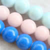 Gemstone beads, mashan jade(dye), Mix color, round, 24mm, Sold per 16-inch Strand