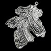 Pendant/Charm, Zinc Alloy Jewelry Findings, Lead-free, Leaf 51x59mm, Sold by Bag