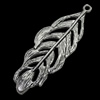 Pendant/Charm, Zinc Alloy Jewelry Findings, Lead-free, Leaf 25x67mm, Sold by Bag