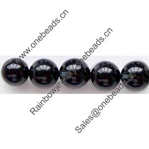 Gemstone beads, obsidian, round, 6mm, Sold per 16-inch Strand 