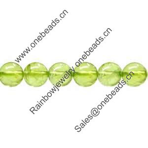 Gemstone beads, olive quartz, round, 4mm, Sold per 16-inch Strand 