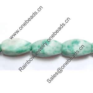 Gemstone beads, qinghai jade, twist rice, 8x16mm, Sold per 16-inch Strand 